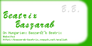 beatrix baszarab business card